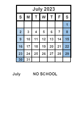 District School Academic Calendar for Akron Elementary School for July 2023