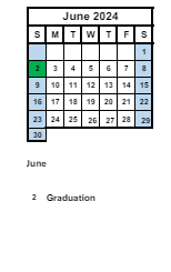 District School Academic Calendar for Akron Elementary School for June 2024