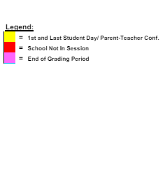 District School Academic Calendar Legend for Akron Elementary School