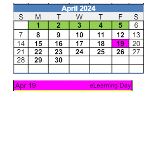 District School Academic Calendar for Tipton Elementary School for April 2024