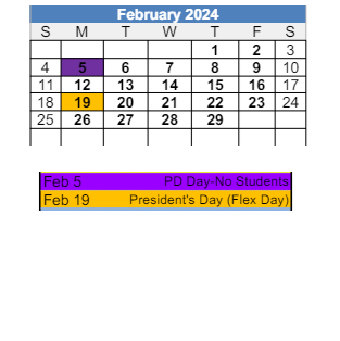 District School Academic Calendar for Tipton Elementary School for February 2024