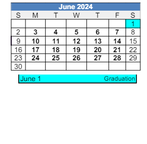 District School Academic Calendar for Tipton Elementary School for June 2024