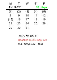 District School Academic Calendar for Grove Patterson Academy Elementary School for January 2024