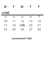 District School Academic Calendar for Gateway Academy for June 2024