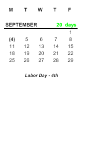 District School Academic Calendar for Leverette Junior High School for September 2023