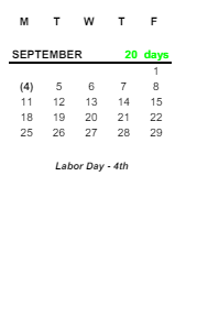 District School Academic Calendar for Gateway Academy for September 2023