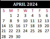 District School Academic Calendar for Lakewood Elementary for April 2024