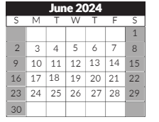 District School Academic Calendar for Scott Computer Technology Magnet for June 2024