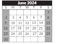 District School Academic Calendar for Lundgren Elem for June 2024