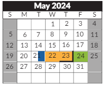 District School Academic Calendar for Hope Street Academy Charter Middle for May 2024