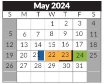 District School Academic Calendar for Maude Bishop Elem for May 2024