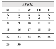 District School Academic Calendar for Shery (kurt T.) High (CONT.) for April 2024