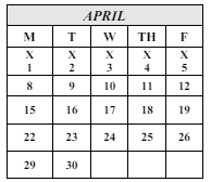 District School Academic Calendar for Magruder (philip) Middle for April 2024