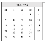 District School Academic Calendar for Madrona Middle for August 2023