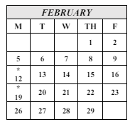 District School Academic Calendar for Riviera Elementary for February 2024