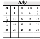 District School Academic Calendar for Victor Elementary for July 2023