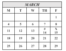 District School Academic Calendar for North High for March 2024