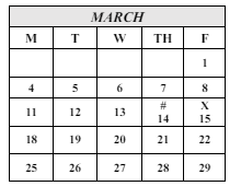 District School Academic Calendar for Calle Mayor Middle for March 2024