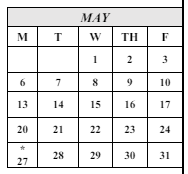 District School Academic Calendar for Magruder (philip) Middle for May 2024