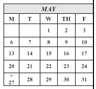 District School Academic Calendar for Edison Elementary for May 2024