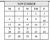 District School Academic Calendar for Carr (evelyn) Elementary for November 2023