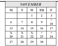 District School Academic Calendar for Victor Elementary for November 2023