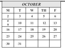 District School Academic Calendar for Walteria Elementary for October 2023