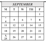 District School Academic Calendar for Richardson (edward J.) Middle for September 2023