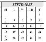 District School Academic Calendar for West High for September 2023