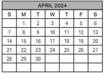 District School Academic Calendar for Soleng Tom Elementary School for April 2024