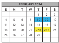 District School Academic Calendar for Howenstine High School for February 2024