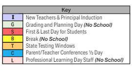 District School Academic Calendar Legend for Van Horne Elementary School