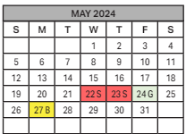 District School Academic Calendar for Wrightstown Elementary School for May 2024