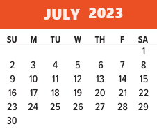 District School Academic Calendar for Mclain High School For SCIENCE/TECH. for July 2023