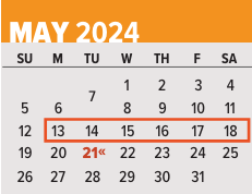 District School Academic Calendar for Mclain High School For SCIENCE/TECH. for May 2024