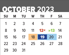 District School Academic Calendar for Mclain High School For SCIENCE/TECH. for October 2023