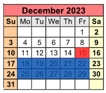 District School Academic Calendar for Flatwoods Elementary School for December 2023