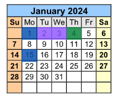 District School Academic Calendar for Flatwoods Elementary School for January 2024