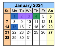 District School Academic Calendar for Holt Elementary School for January 2024