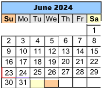 District School Academic Calendar for Flatwoods Elementary School for June 2024