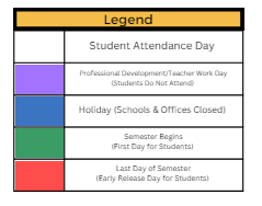 District School Academic Calendar Legend for Flatwoods Elementary School