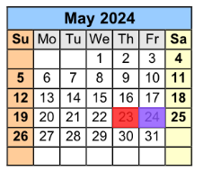 District School Academic Calendar for Flatwoods Elementary School for May 2024