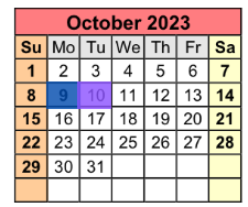 District School Academic Calendar for Flatwoods Elementary School for October 2023