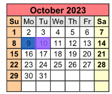 District School Academic Calendar for Holt Elementary School for October 2023