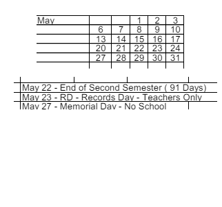 District School Academic Calendar for Roosevelt Middle Sch for May 2024