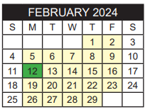 District School Academic Calendar for Caldwell Elementary Arts Academy for February 2024