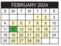 District School Academic Calendar for Moore Mst Magnet School for February 2024