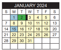 District School Academic Calendar for St Louis Sp Ed Elementary for January 2024