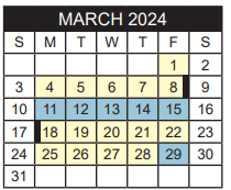 District School Academic Calendar for Hogg Middle for March 2024