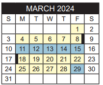 District School Academic Calendar for Stewart Middle School for March 2024